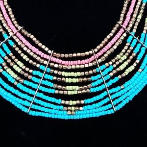 Southwest Turquoise Bead Multi-strand Necklace